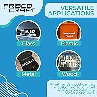 Vista 3 de Frisco Craft Matte White Permanent Vinyl Roll - Permanent Outdoor Vinyl, Water & Weather-Resistant with Siliconized Backing - Adhesive White