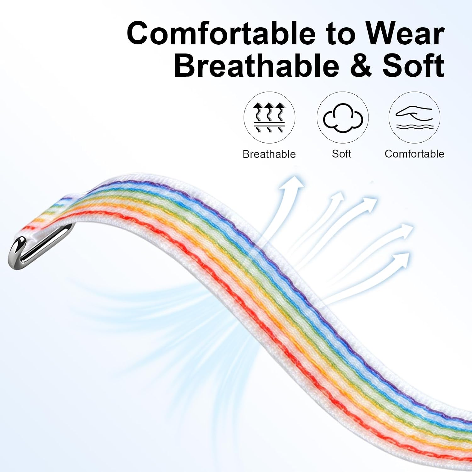 Nylon Loop Wristband Compatible with Hume Band Replacement Strap image 2