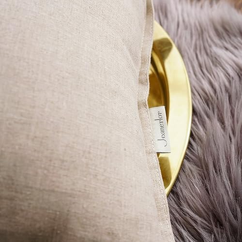 Miniatura 4 de Jeanerlor - Fundas para cojines decorativos, de lino y algodón con cierre, diseño para embellecer dormitorios estudiantiles, estudios, hogares y