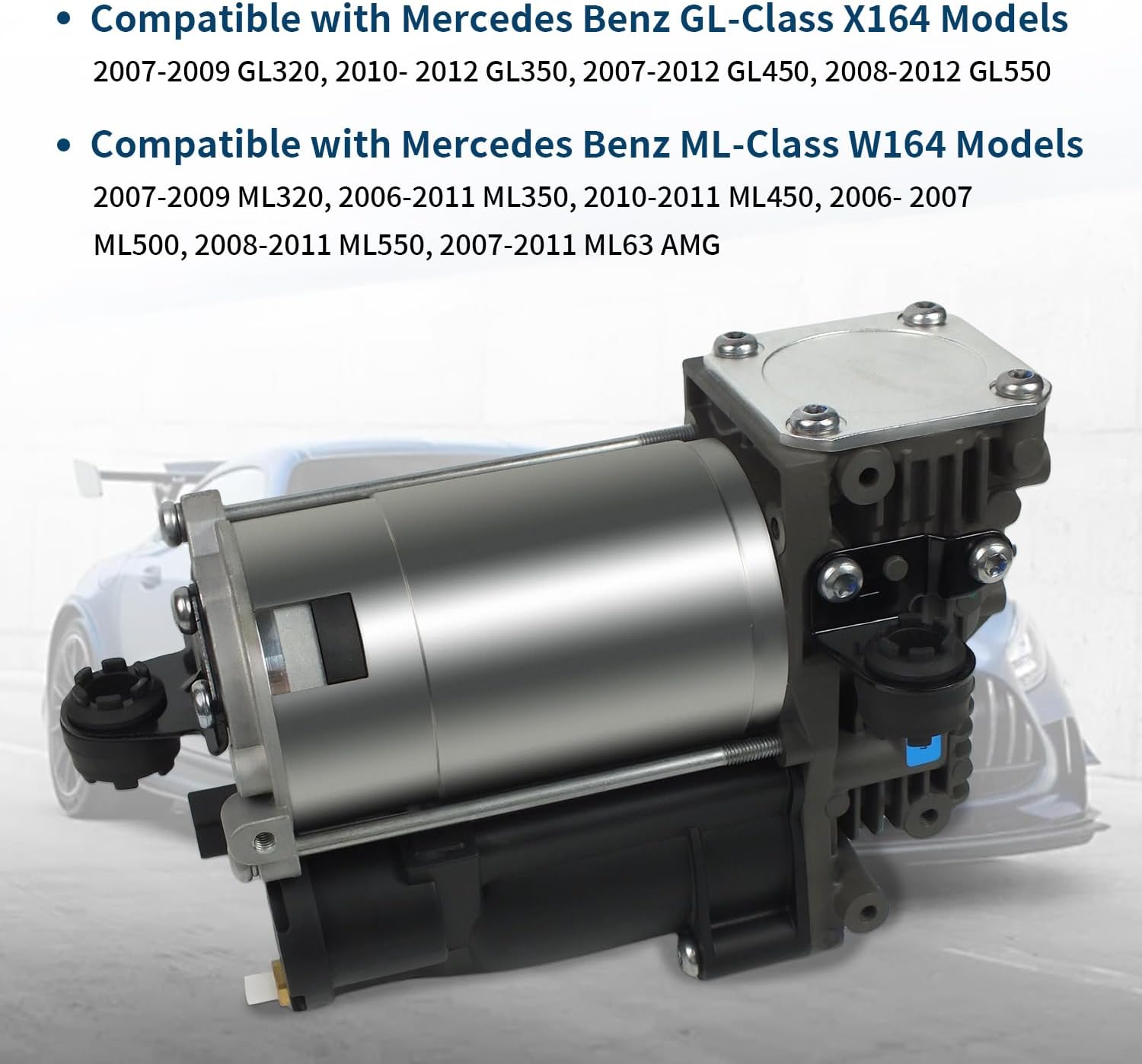 Air Suspension Compressor Pump 1643201204 for Mer cedes B enz GL320 GL350 GL450 GL550 ML320 ML350 ML450 ML500 ML550 ML63 AMG W164 X164 OE 1643200004 1643200304