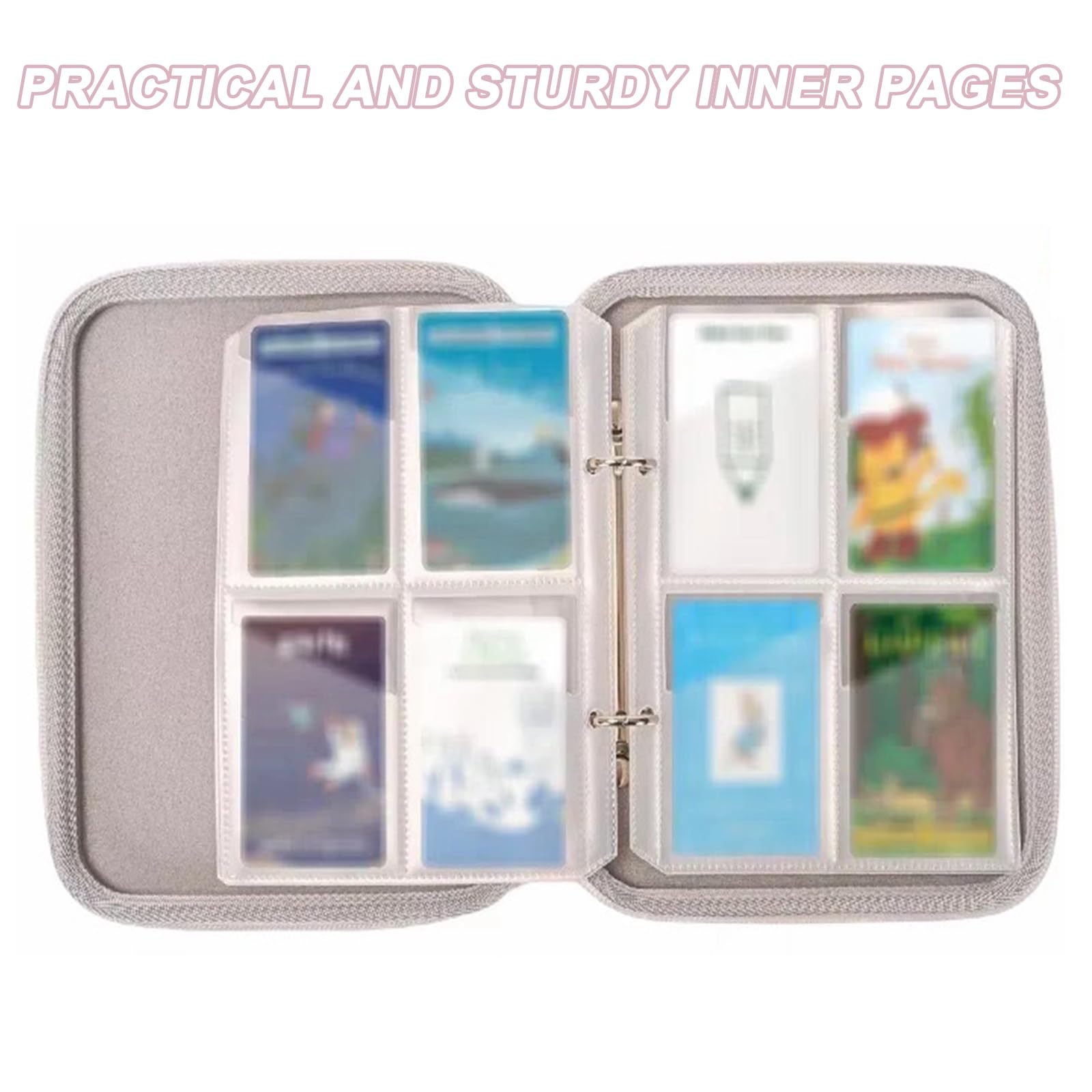 Noaya Card Case Card Holder, 80 Pockets Card Binder Folder with Zipper - Image 4