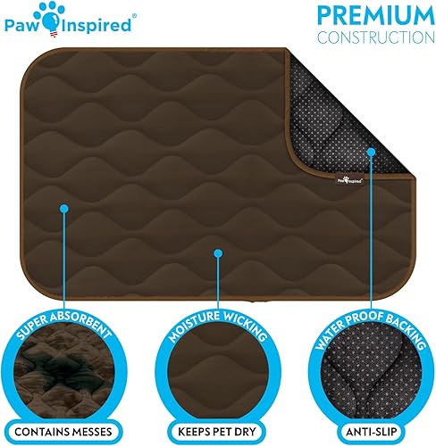 Miniatura 61 de Paw Inspired Alfombrillas acolchadas lavables para perros, almohadilla de 41 x 28 pulgadas, se adapta a perreras de 42 pulgadas, a prueba de fugas