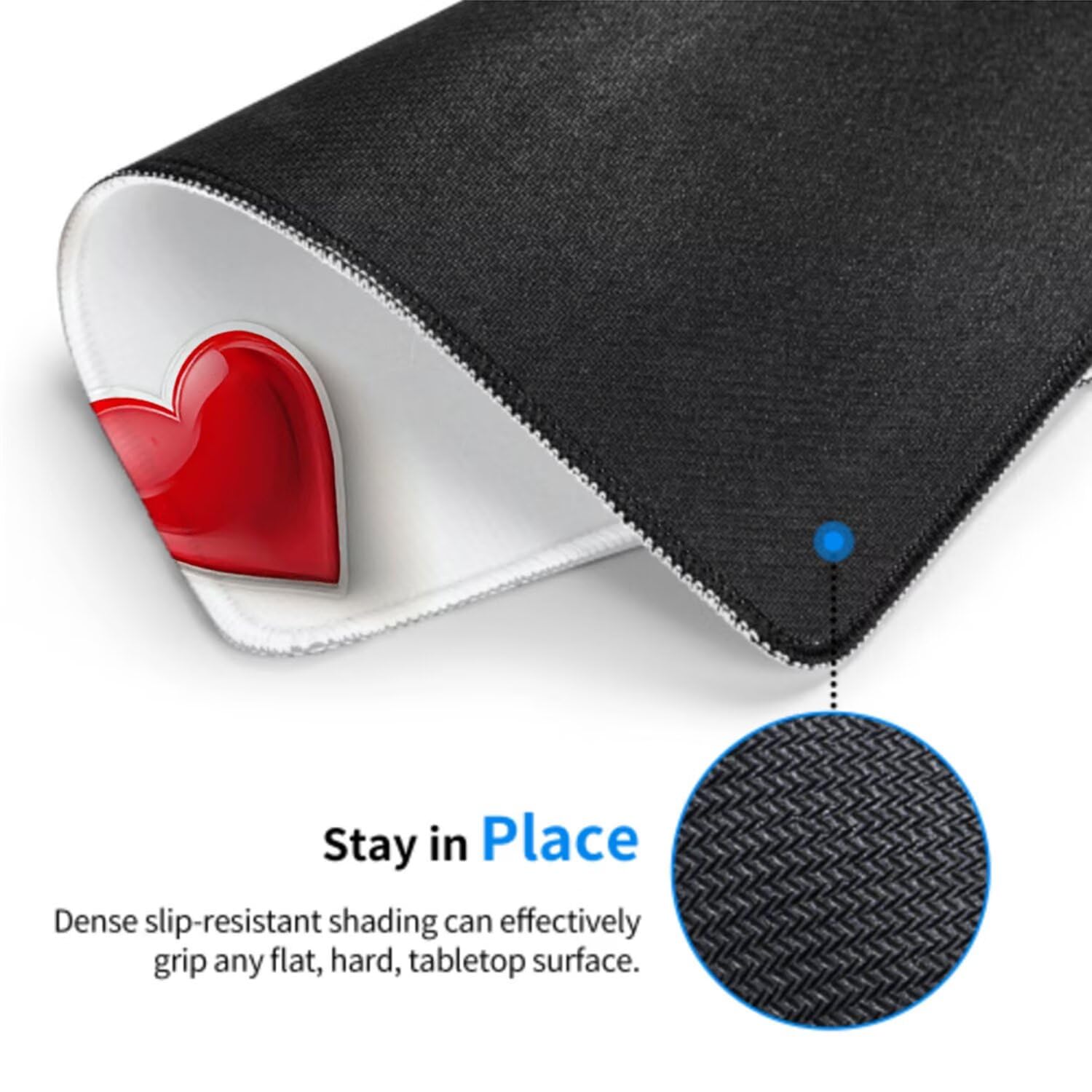 Biała podkładka pod mysz pod mysz pod mysz do gier XXL 1400 x 600 x 3 mm podkładka pod mysz gumowe czerwone serca duża podkładka pod rękę gracz akcesoria wodoodporne PC, do klawiatury komputera w-8100