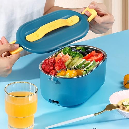 Miniatura 6 de Fiambrera eléctrica con calentador de alimentos 3 en 1 de 12 V/24 V/110 V, adecuada para automóvil, camión, hogar, oficina, calentador de alimentos