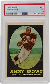 Jim Brown 1958 Topps Rookie Card Cleveland Browns #62 PSA/DNA EX 5 - Unsigned Football Cards