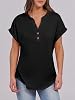 Blusas Henley de Manga Corta para Mujer ANRABESS, Escote en V, Casuales y Elegantes, Camisetas de Moda para Vacaciones de Verano 2026 2