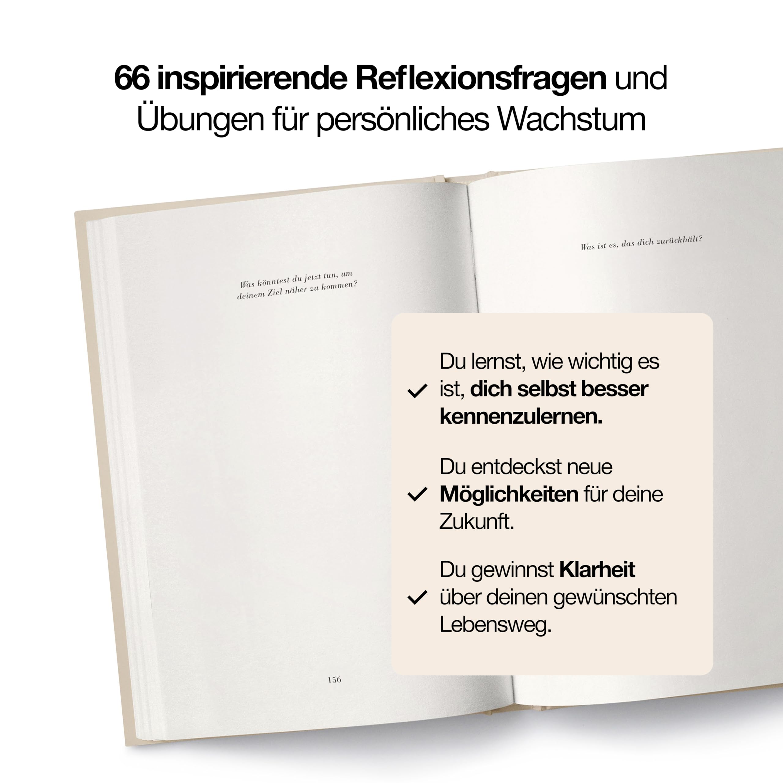 Das 66-Fragen Journal - Das Original | Mit 66 Reflexionsübungen zu mehr Selbstbewusstsein, Klarheit und innerer Stärke