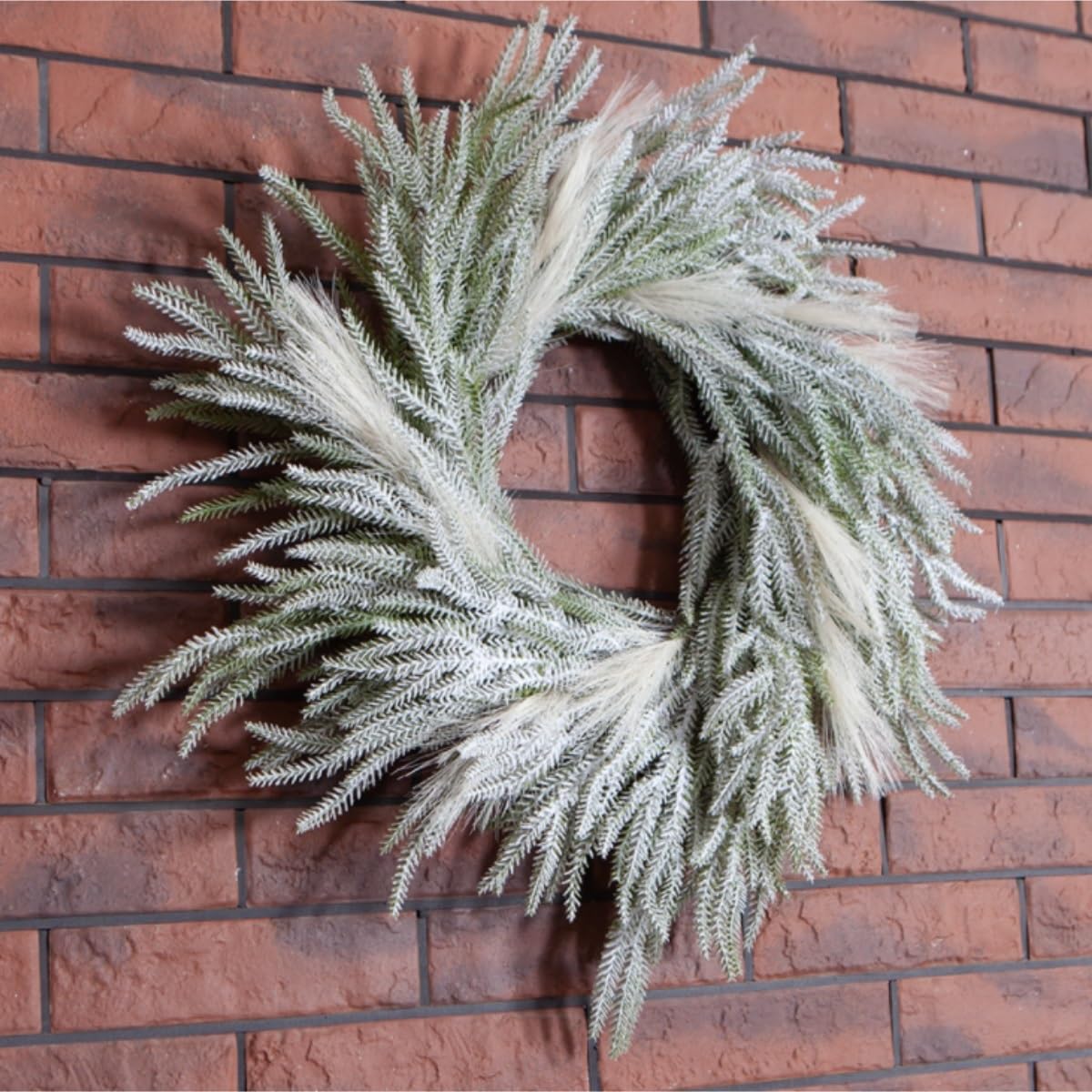 Winterkranz Dekokranz Künstlicher Weihnachtskranz for Drinnen Und Draußen, Weihnachtsdekoration, Girlande Adventskranz Christbaumschmuck(7 3/8)