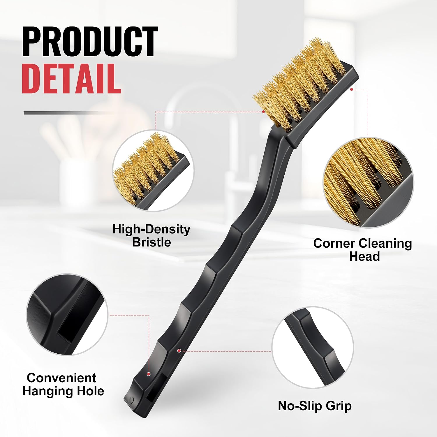 Professional Brass Wire Brush Set, 9 PCS Mini Wire Brush for Cleaning, Rust Removal image 3