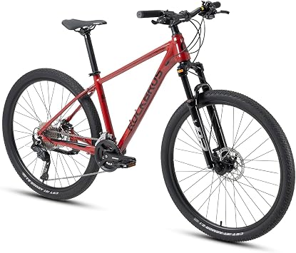 ROCKBROS MT300 27.5" Mountain Bike 18 Speeds 16/18/21 Inch Lightweight Aluminium Frame Bicycle for Adult CUES 9 Speed Gears, Lock-Out Suspension Fork, Hydraulic Disc Brakes