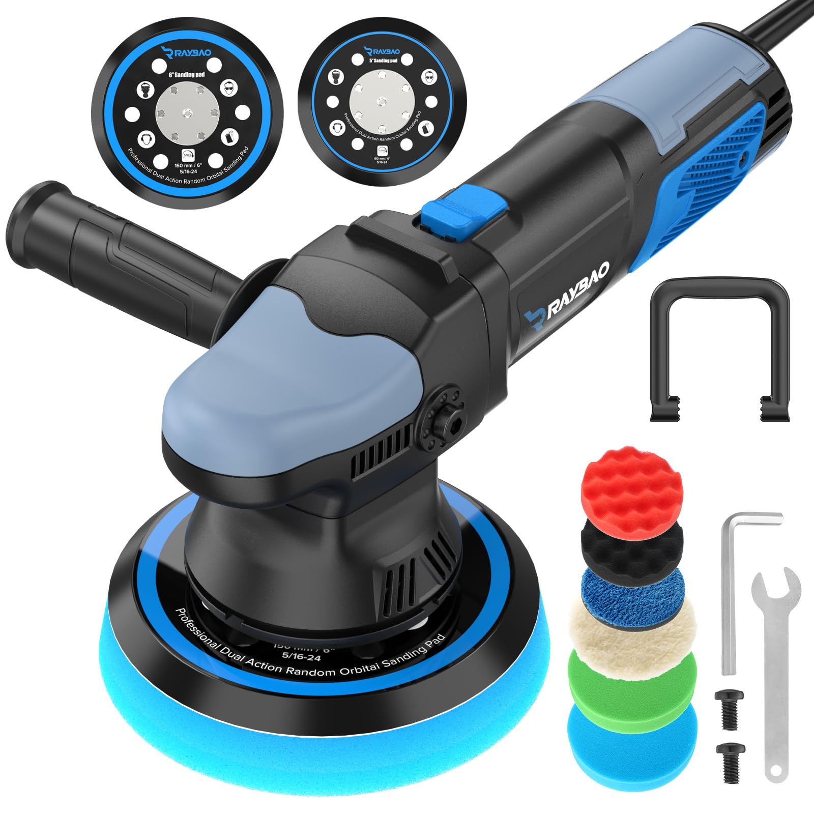 Pulidora orbital profesional para coche, 900 W, movimiento aleatorio, para detalles automáticos, corrección de pintura, pulido de superficies