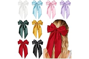 8-Piece Hair Ribbon Bow Hair Clips for Women and Girls