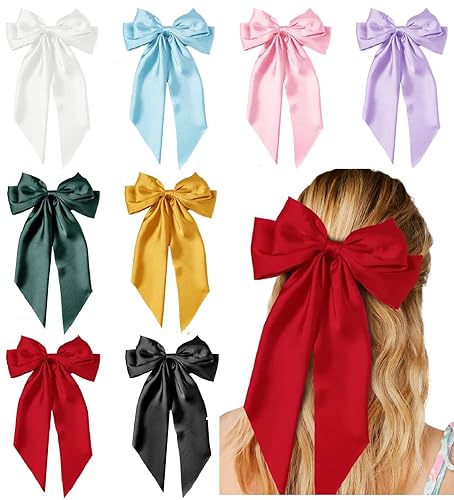 Hair Bows for Women Girls 8 PCS Hair Ribbon Bow