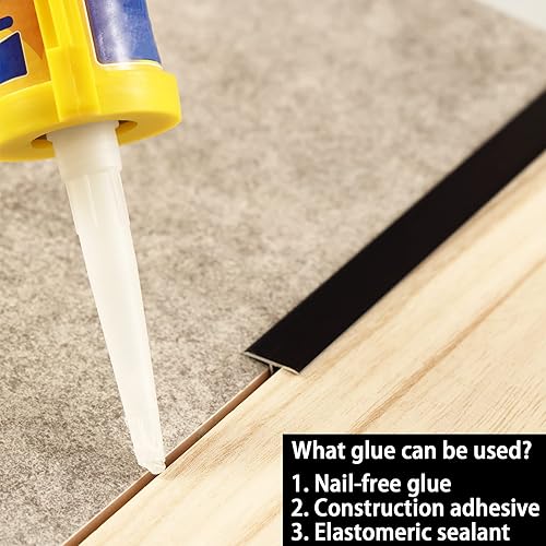 Miniatura 4 de 3 tiras de transición de suelo y moldura en T de aluminio, tira divisora plana para umbral de puerta y unión de huecos de suelo de azulejos