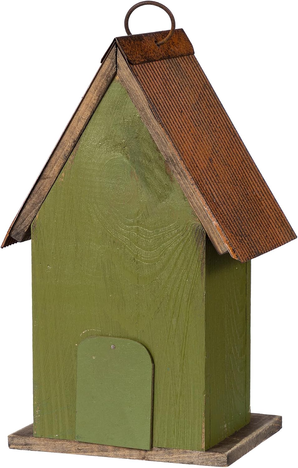 Glitzhome Hanging Birdhouse for Outdoors, Bird Houses for Outside, 11.25" H Vintage Distressed Decorative Wooden Bird House Garden Birdhouse for Bluebird Hummingbird Wren Finch Cardinals Cedar
