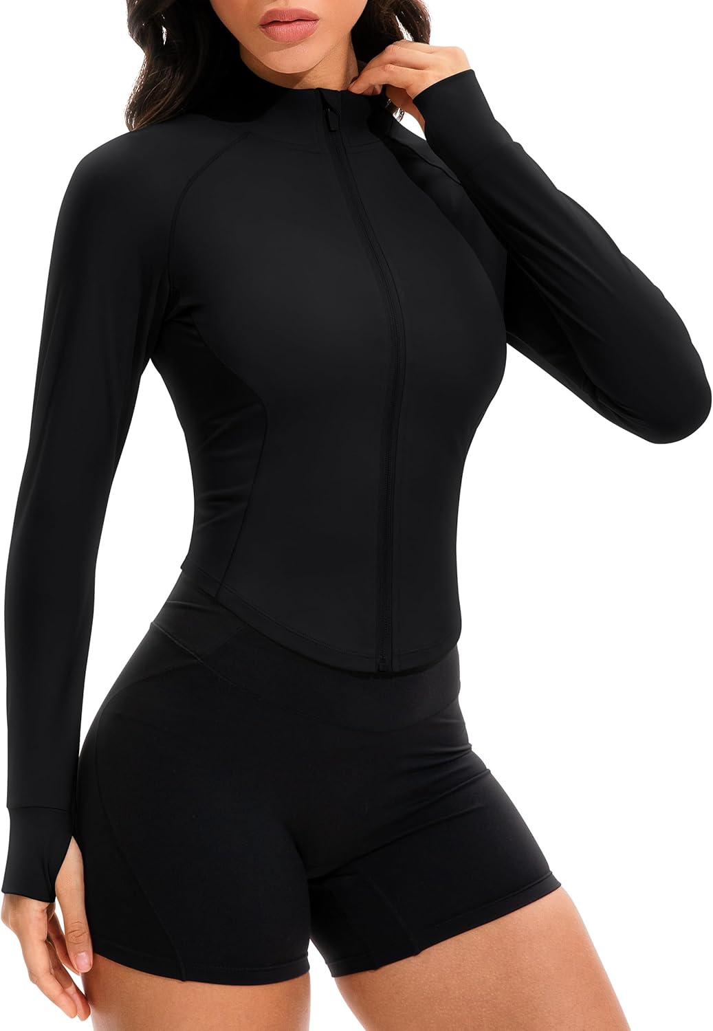 GYM RAINBOW Women's UPF 50+ Sun Protection Jacket Cooling Cropped Lightweight Sun Shirt Running Jacket Outdoor Hiking - Image 3