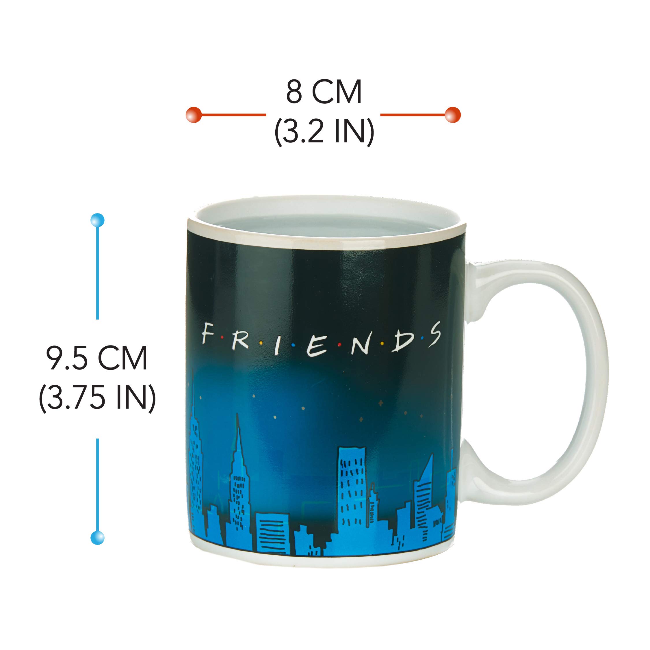 Friends Tasse Thermoeffekt They don't know schwarz/blau, bedruckt, 100% Keramik, PP5587FR, Sie Wissen Nicht Hitze, UK Standard 300ml