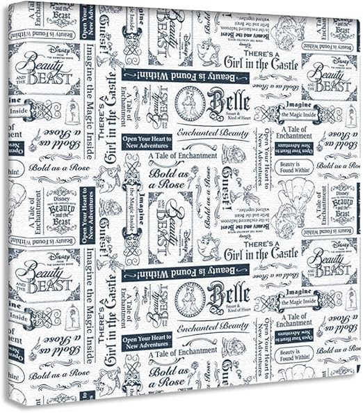 Amazon Co Jp ディズニー プリンセス アートパネル 30cm 30cm 日本製 ポスター おしゃれ インテリア 模様替え リビング 内装 美女と野獣 ベル ロゴ ファブリックパネル Dsn 0325 ホーム キッチン