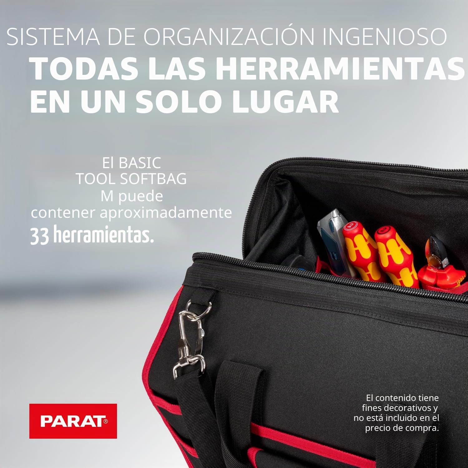 Parat BASIC 5990832991 - Bolsa de herramientas (tamaño M/maletín de herramientas sin contenido, negro)