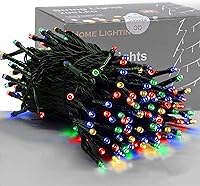Vista 16 de Iluminación del hogar de 66 pies. Mini luces decorativas de Navidad de 200 luces LED de alambre verde, luces de hada estrellada enchufables, 8 modos