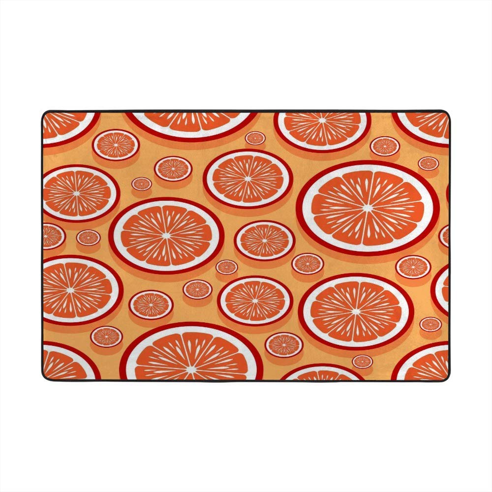 Tapis de salon en velours corail haut de gamme grand format orange