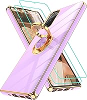 Vista 154 de Gritup Funda para Samsung Galaxy A14 5G: Funda para Samsung A14 2 piezas, protector de pantalla, soporte de anillo de rotación de 360°, soporte