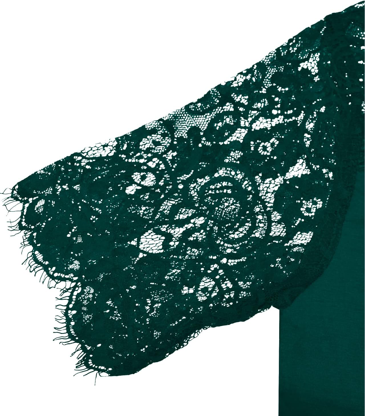 WMZCYXY Womens Lace Short Sleeve Tops V Neck Summer T Shirt Dressy Casual Blouses - Image 3