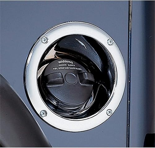 Miniatura 2 de Rugged Ridge | Bisel de llenado de combustible, acero inoxidable | 11135.01 | Compatible con Jeep CJ 1976-1986; Jeep Wrangler YJ 1987-1995