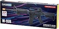Vista 9 de Lightweight M16 Spring Powered Airsoft Rifle with Laser Sight (Color: Black)