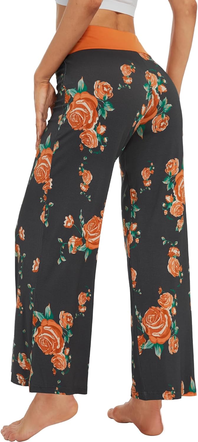 WiWi Pajama Pants for Women Bamboo Viscose Super Soft Bottoms Plus Size Cooling Wide Leg Casual Lounge Yoga Sweatpants S-4X - Image 2