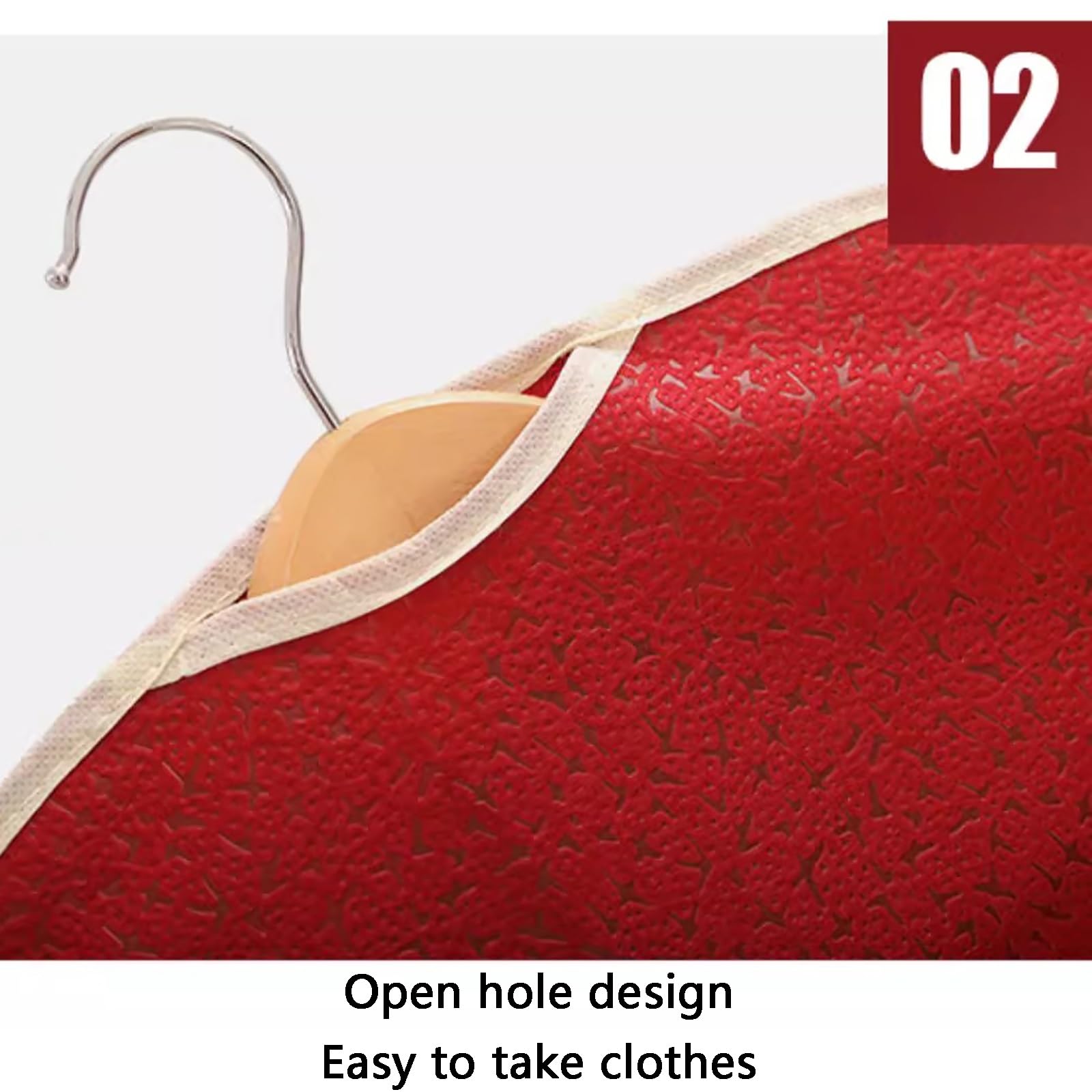 Bolsas para ropa, Paquete de 5 bolsas ropa for almacenamiento, funda no tejida con cremallera, adecuada for camisas, vestidos, chaquetas