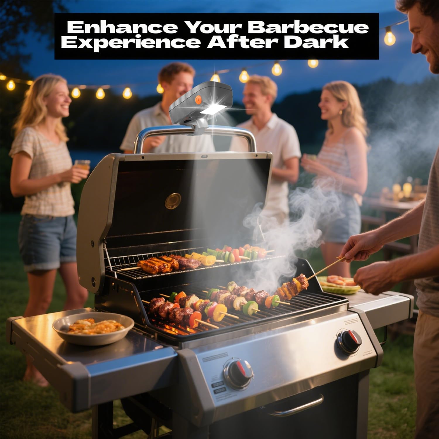 2er-Pack Grilllichter Outdoor-Grillzubehör für Blackstone Weber Big Green Egg