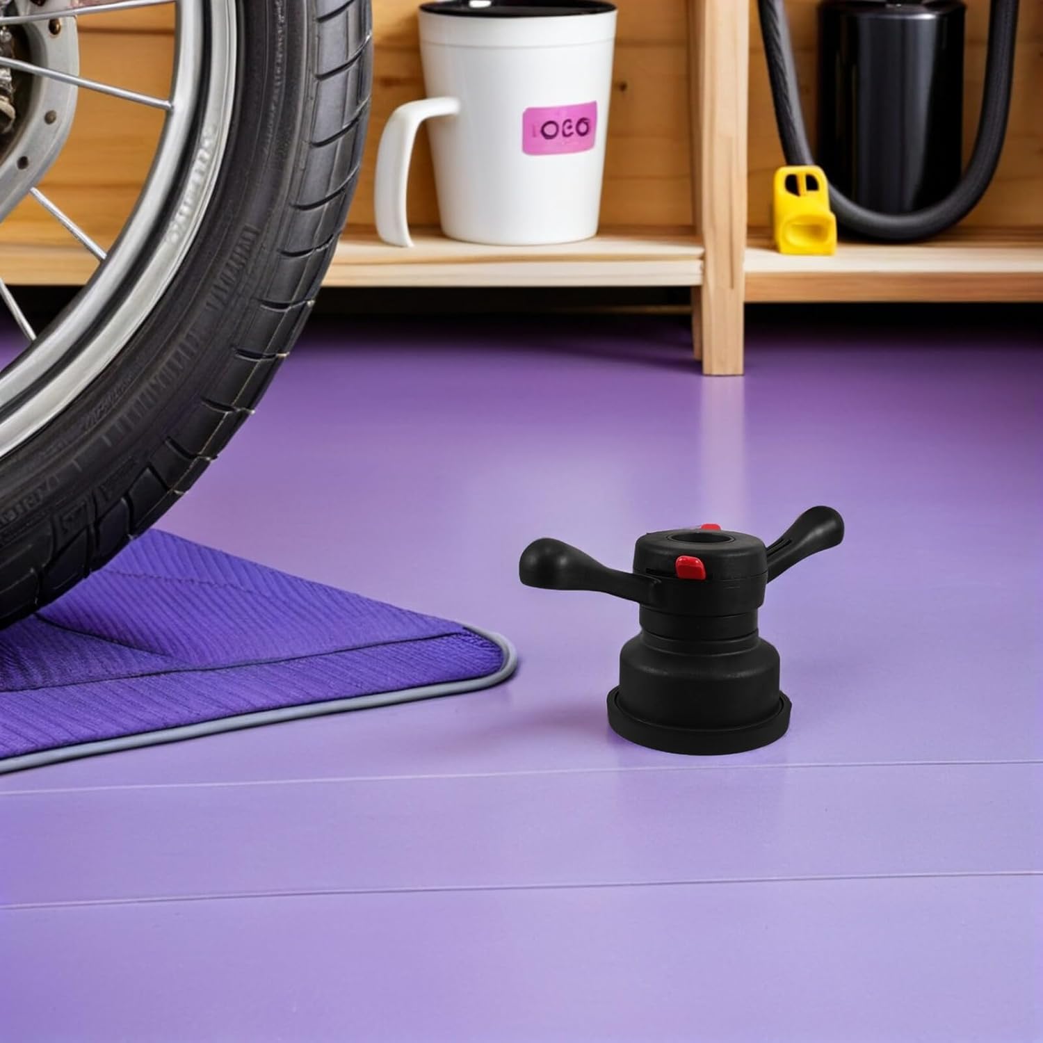 STOBAZA Quick Release Wheel Balancer Nut 40mm Thread 4mm Pitch Pressure Cup Hub Tire Change Tool for Automotive Wheel Balancing and Repair