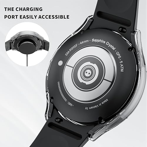 Miniatura 7 de Funda protectora de pantalla para Samsung Galaxy Watch 6 de 1.575 pulgadas, paquete de 4 fundas protectoras de policarbonato duro de repuesto para