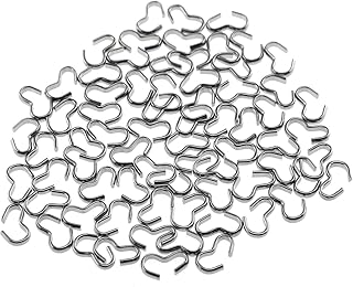 JCBIZ 120pcs 8mm 3 Shape Quick Links Connectors Stainless Steel Jewelry Accessories 8 Shape Charm Knot Chain Clasp