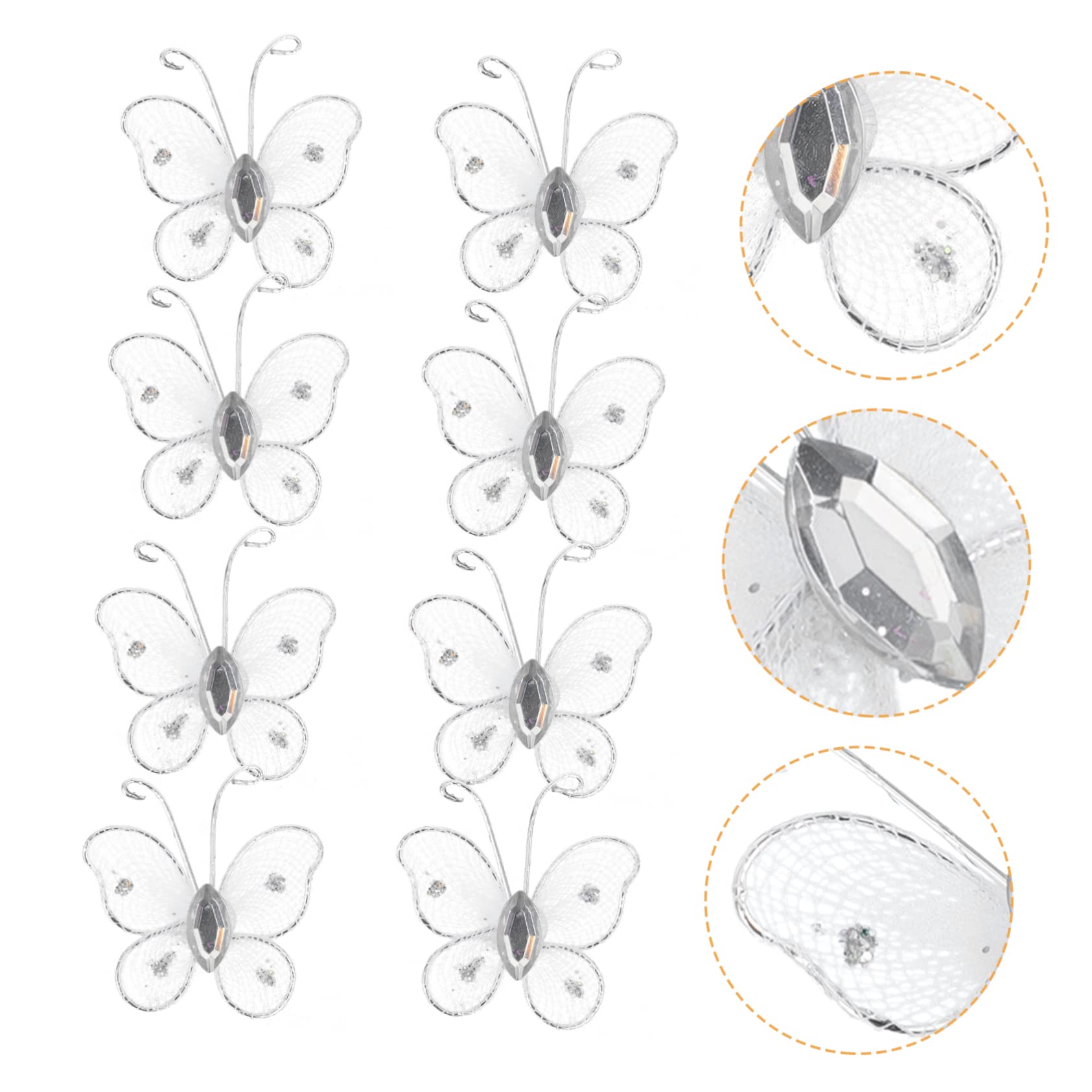 TOPBATHY 250stücke Netzschmetterlinge Dekorative Handwerksartikel Für Hochzeiten Und Partys Wandschmuck Für Wohnzimmer Und Schlafzimmer Vielseitige Bastelornamente