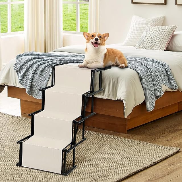 Foto 5 de 8 de OHMG Rampa Plegable para Perros,Rampa Ajustable,Escalera para Perros Plegables,para Grandes y pequeños…