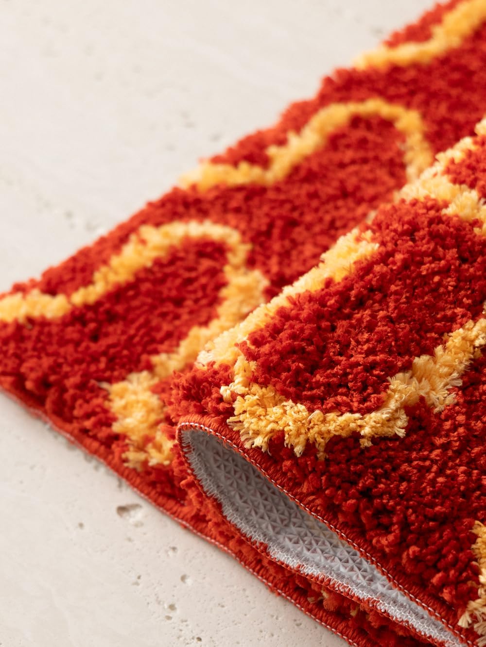 WENSHUO Flowing Flame Area Rug,Microfiber Absorbent Non-Slip Throw Rug,TPR Non-Slip Bottom, （29.53" L × 17.72" W）