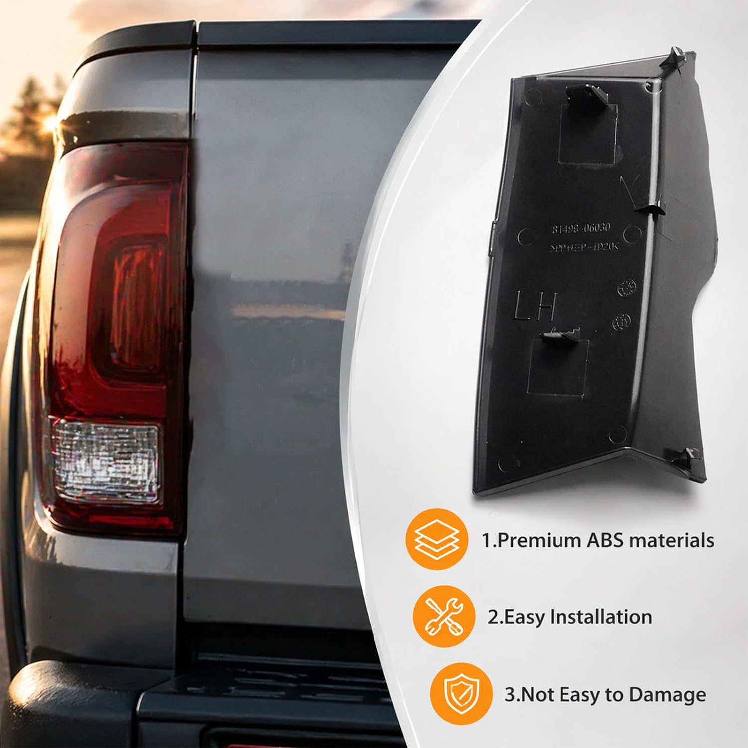 2Pcs Tail Light Cover Trim Left & Right Side Replace 81497-06030