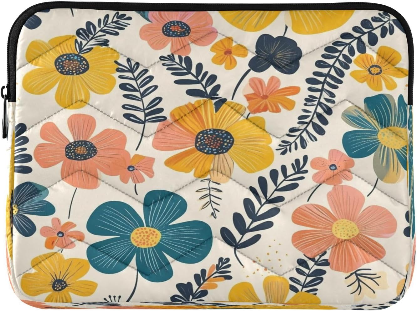 Colorful Flower Laptop Sleeve 13-14 Inch Shockproof Protective Laptop Case Briefcase Carrying Case Computer Bag for Notebook, Tablet