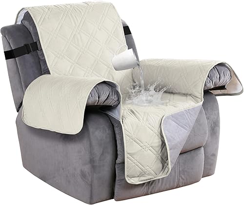 Miniatura 19 de Turquoize Funda para sofá impermeable para mascotas y niños, protector de muebles con parte trasera antideslizante, lavable a máquina.