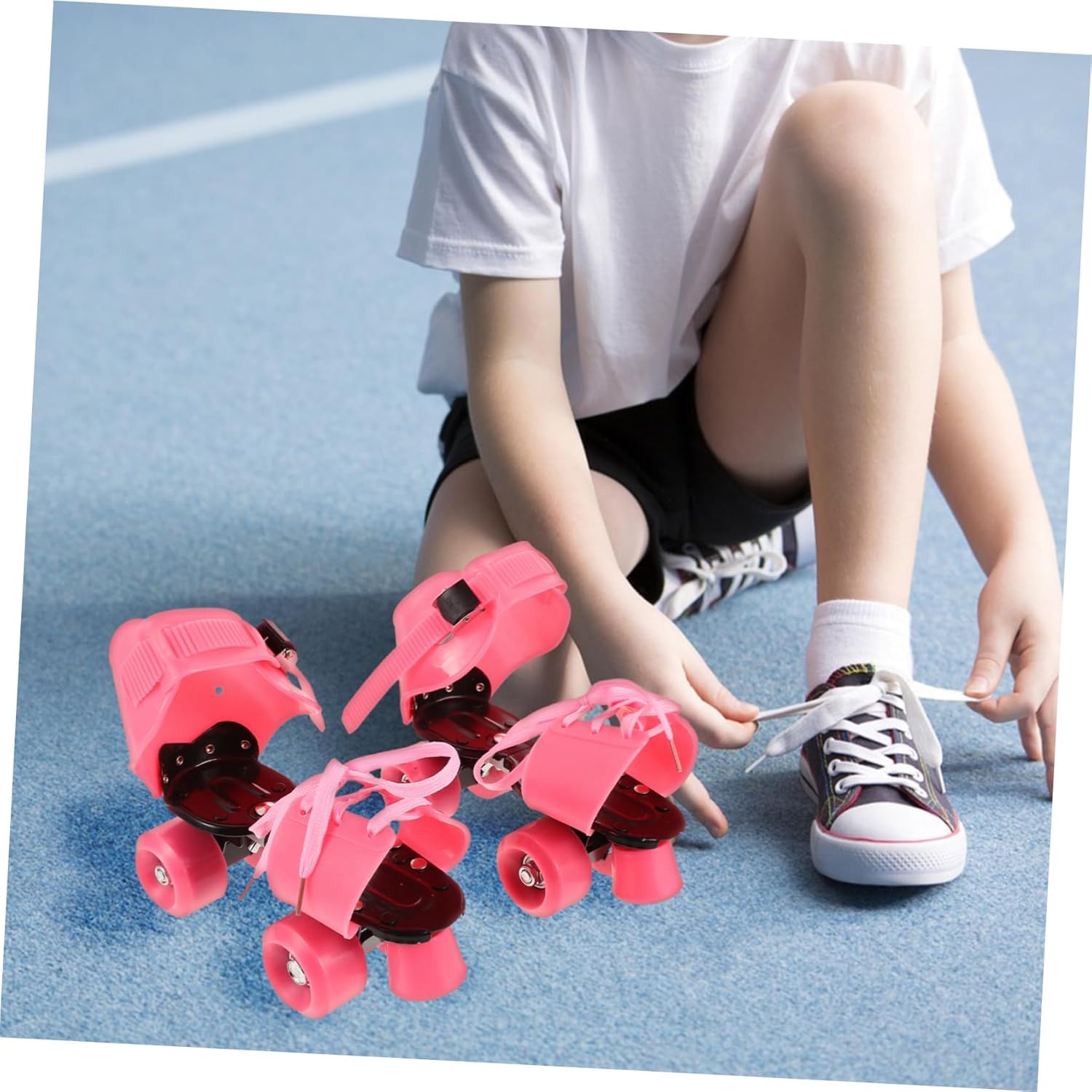 YARNOW Kids Adjustable Roller Skates Light-Up Wheels Quad Inline Skating Shoes for Boys and Girls Safe and Fun Outdoor Activity Gear