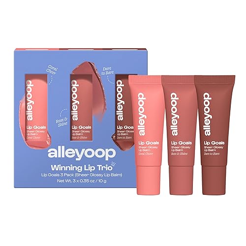Miniatura 8 de Alleyoop Lip Goals Glossy Lip Balm  Hidratante labial tintado hidratante para mujeres  Bálsamo labial vegano para labios agrietados, bálsamo labial