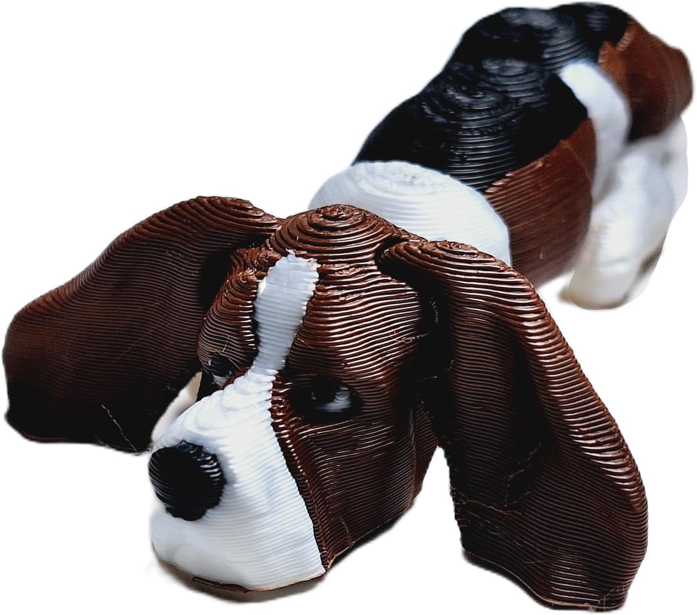 Flexibabies Cute Mini Puppy Fully Articulated 3D Printed 3.5" Baby Dog Fidget Toy (Basset Hound)