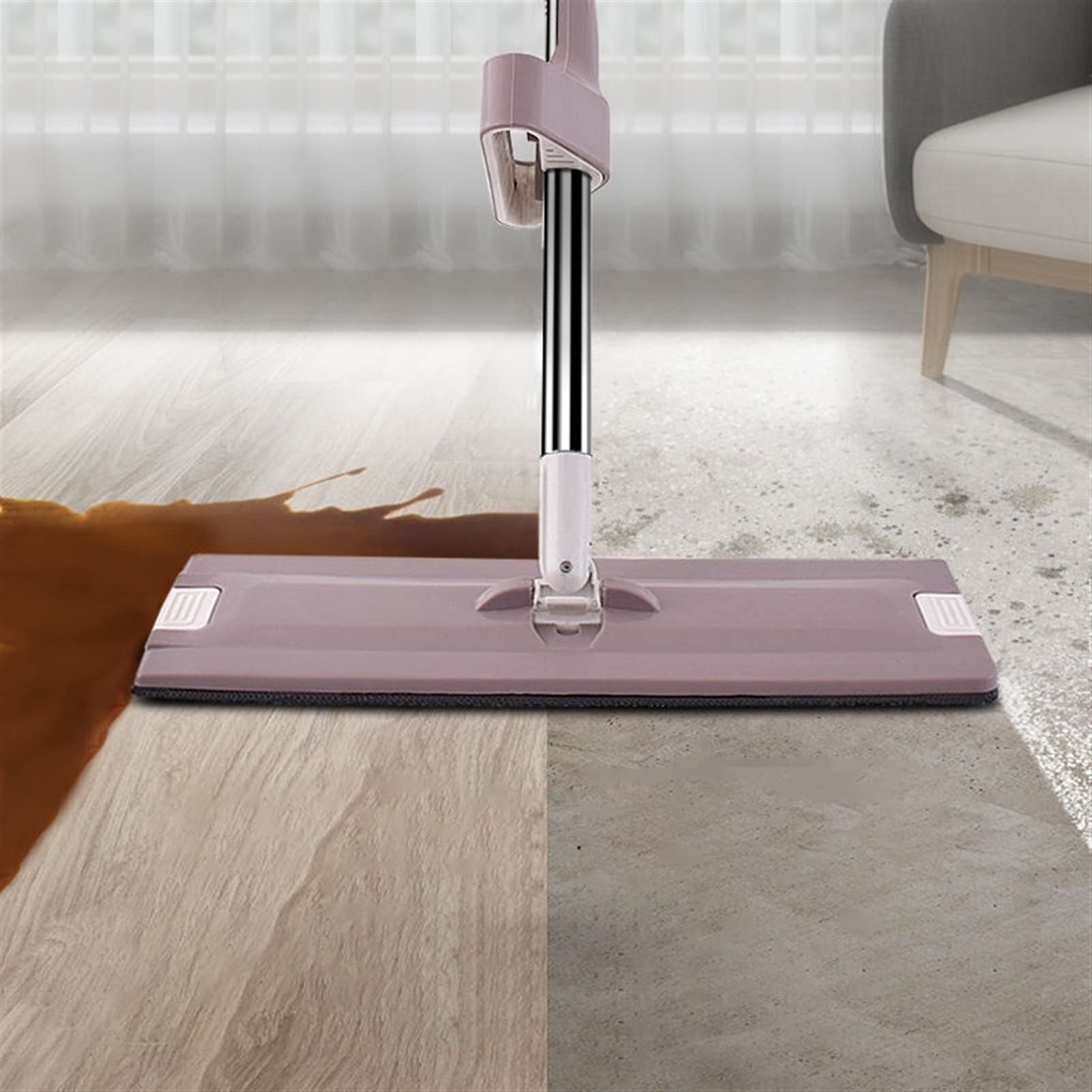 fregona Limpieza del piso automático de la rotación automática de la nivelación automática del trapeador automático del trapeador de la mano con la herramienta de limpieza de la almohadilla de microfi