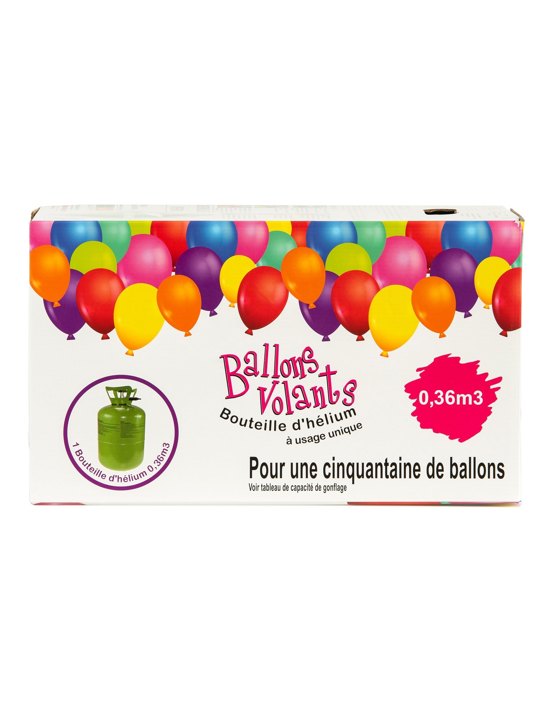Große Heliumflasche für bis zu 50 Luftballons, Grün, Einheitsgröße