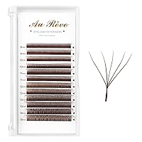 Vista 16 de YY - Extensiones de pestañas Y, rizo D, 0.003 in, 0.315-0.591 in, bandeja mixta, extensiones de pestañas con volumen, fácil aplicación en abanico