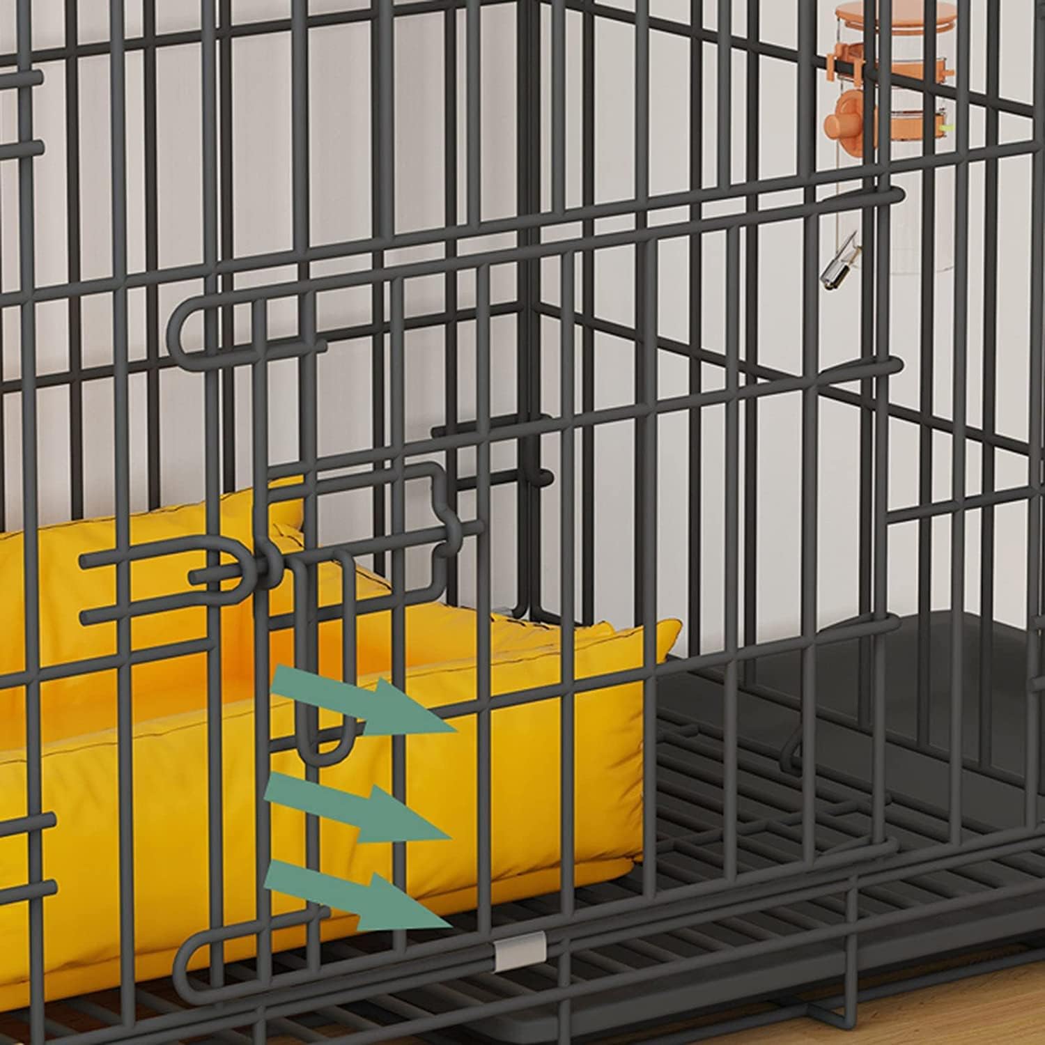 Cat Cages Indoor Litter Dog Playpens Caves Houses Box Kitten Cage Cats Outdoor Enclosures,Heavy Duty Dog Cage - Black Metal Folding Playpen with 2 Doors & Plastic Base Tray, Extra Large Pupp