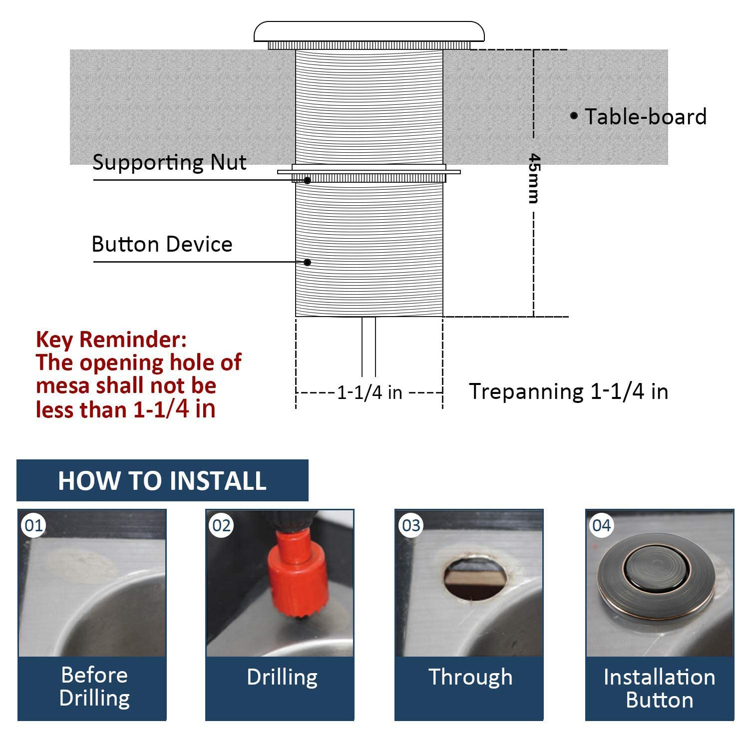 Garbage Disposal Air Switch Kit Sink Top Waste Disposal