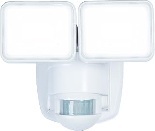 Heath Zenith HZ-5846-WH LED Motion Activated Security Light 1250 Lumen Output and 180 Degree Detection Zone up to 40 ft, White